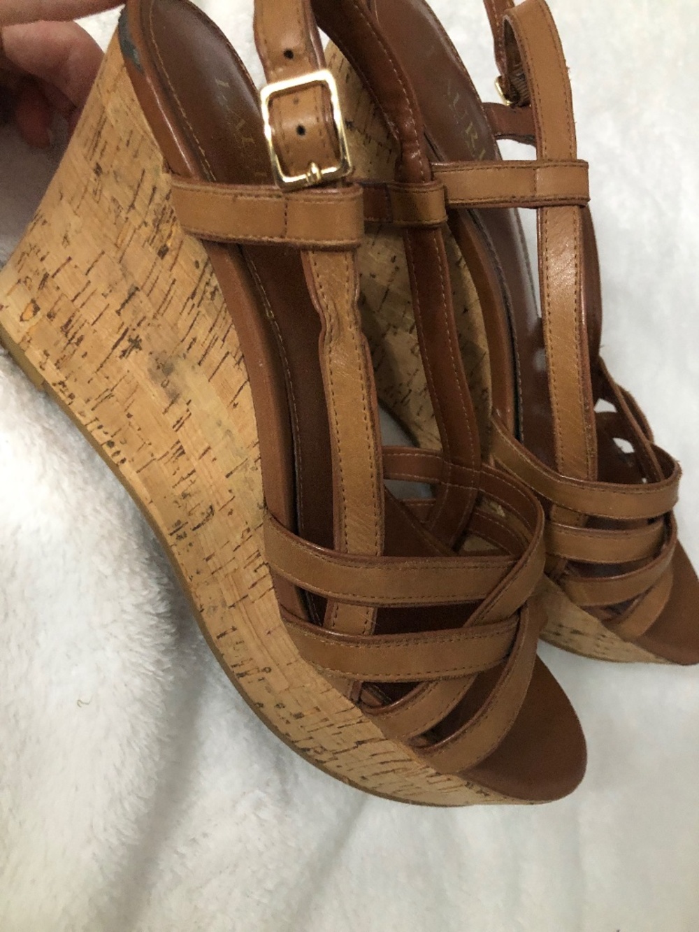 Tan wedges.